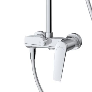 Душевая стойка Cezares со смесителем и изливом LINER-CVD-01 хром